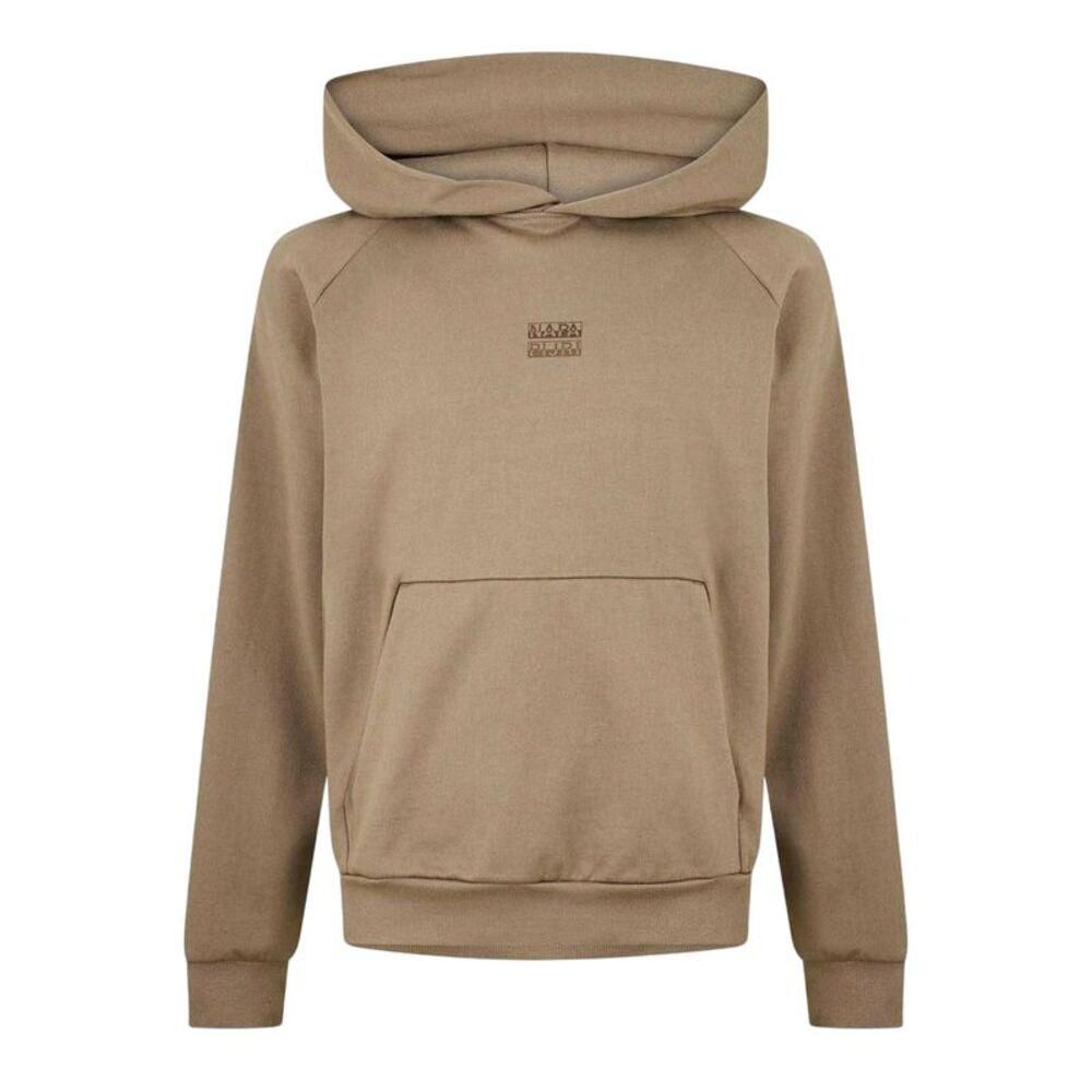 Napapijri Mens Cotton Blend  Hoodie / Rock